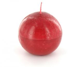 Bougie boule Noel colore
